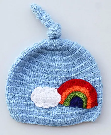 Woonie Rainbow Design Cap - Sky Blue