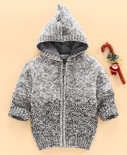 Wildlinggs Full Sleeves Hooded Sweater - Grey