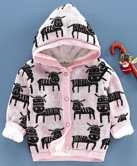 Wildlinggs Full Sleeves Hooded Sweater - Pink