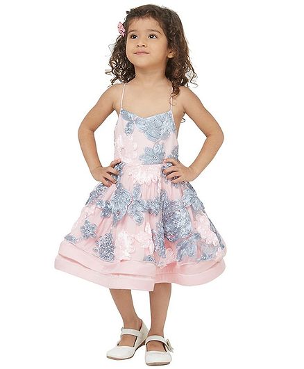 Tic Tac Toe Spaghetti Cross Back Sleeveless Dress - Pink