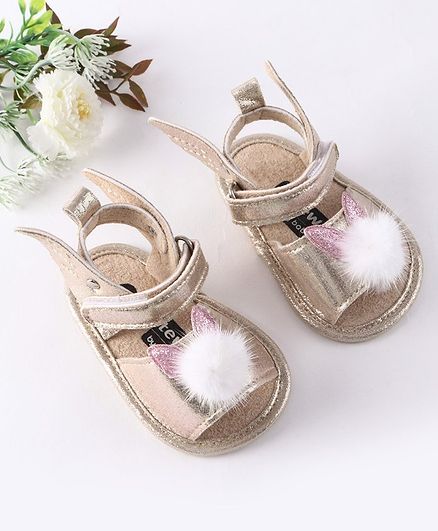 Cute Walk by Babyhug Booties - Golden