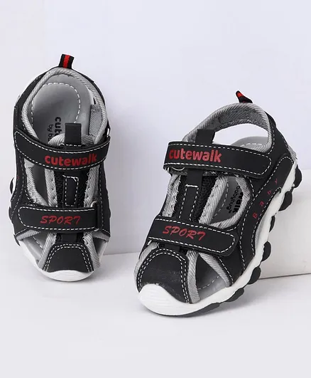 Cute Walk by Babyhug Sandals - Black