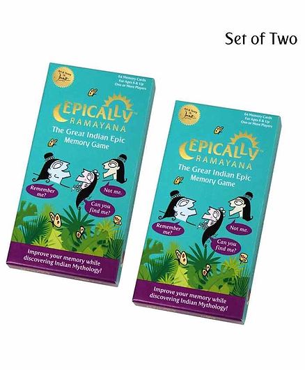 Positively Perfect Epically Ramayana Memory Matching Card Game Multicolor - Set of 2