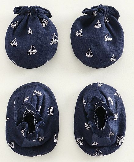 Ben Benny Mittens & Booties - Blue