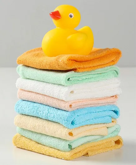 Ben Benny Wash Cloth With Rubber Duck Pack of 8 - Multicolor