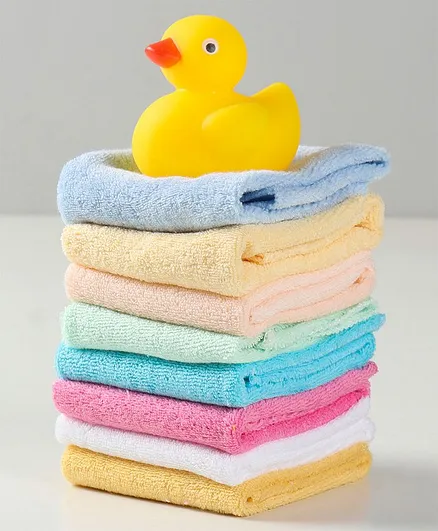 Ben Benny Wash Cloth With Rubber Duck Pack of 8 - Multicolor