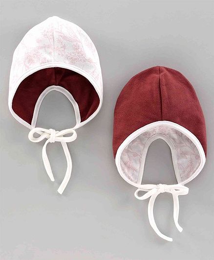 Ben Benny Reversible Winter Cap Pink Maroon - Diameter 10.5 cm