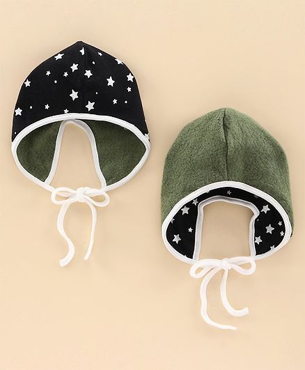 Ben Benny Reversible Winter Cap Navy & Green - Diameter 12 cm