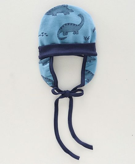 Ben Benny Winter Cap Dino Print Blue - Diameter 10.5 cm