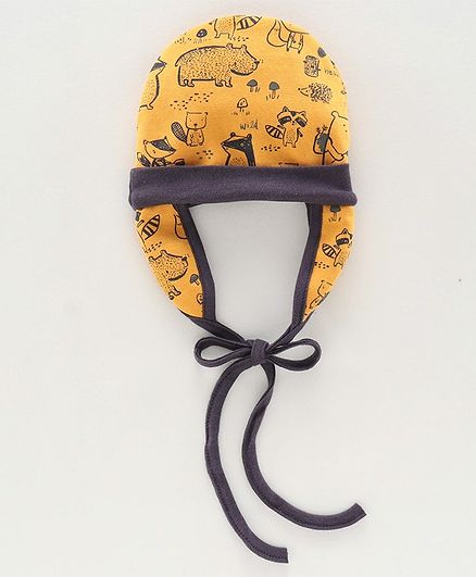 Ben Benny Winter Cap Animal Print Yellow - Diameter 10.5 cm