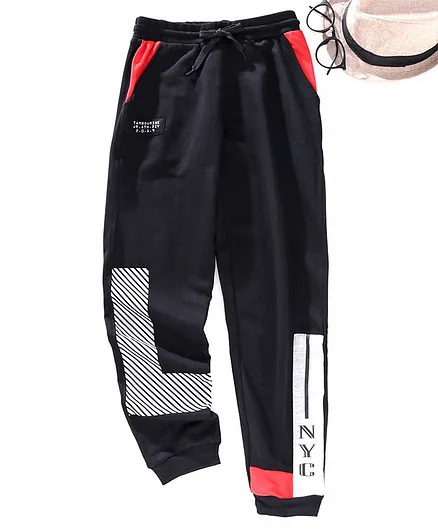 Tambourine NYC Printed Full Length Joggers - Black