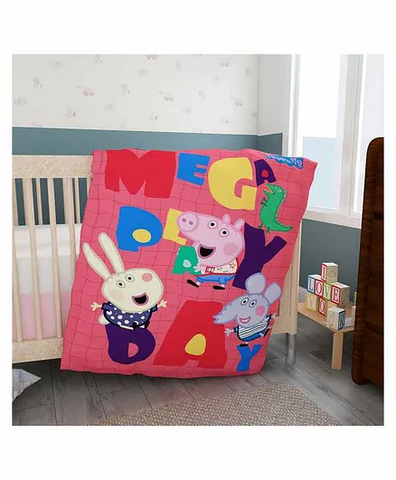 Sassoon Peppa Pig Printed Blanket - Pink