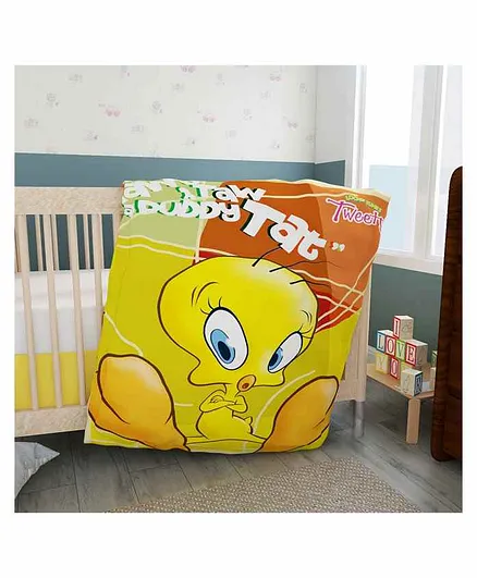 Sassoon Looney Toones Printed Blanket - Yellow