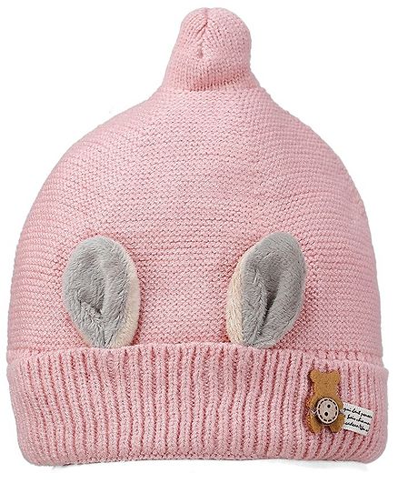 Tiekart Teddy Embellished Warm Cap - Pink