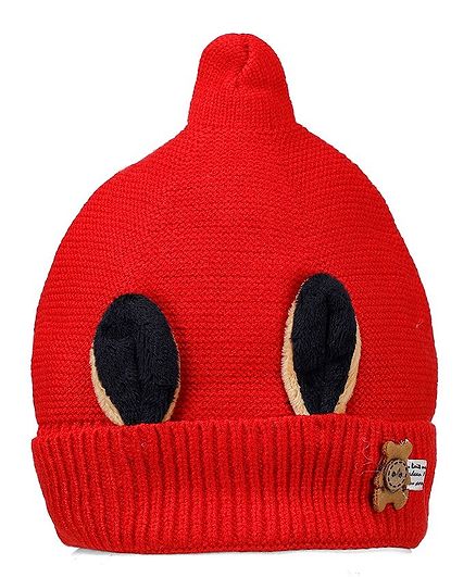 Tiekart Teddy Embellished Warm Cap - Red