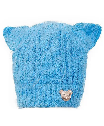 Tiekart Bear Design Warm Cap - Blue