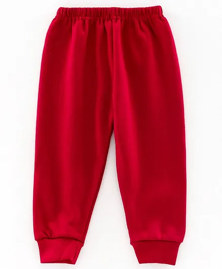 Simply Solid Fleece Lounge Pant - Red
