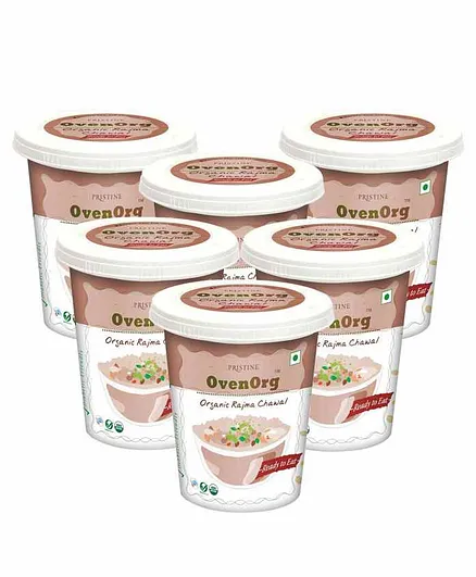 Pristine OvenOrg Organic Rajma Chawal Pack of 6 - 80 gm Each