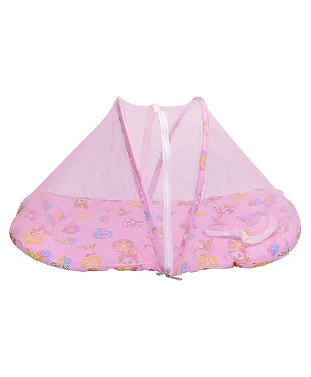 JIN Jumbo Mattress with Mosquito Net & Pillow - Pink