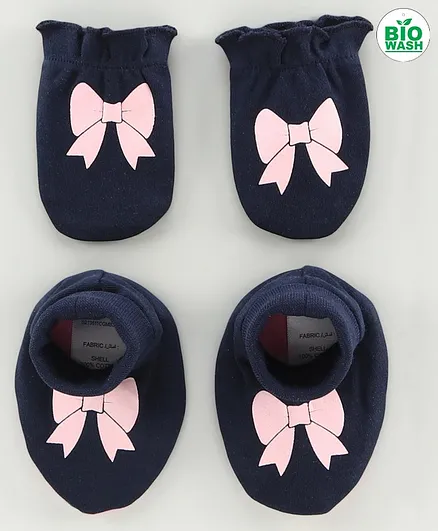 Babyoye Mittens and Booties Set - Blue