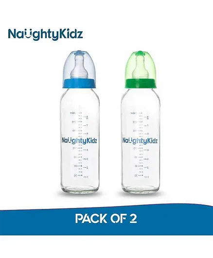 Naughty Kidz Feeding Bottle With 4 Soft Teats Pack of 2 - 480 ml Each