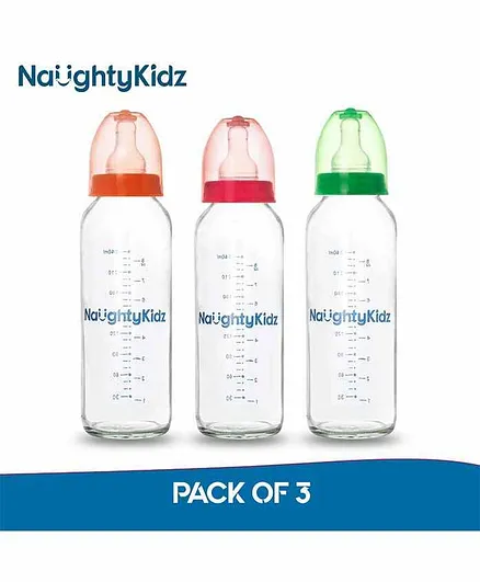 Naughty Kidz Feeding Bottle With 6 Soft Teats Pack of 3 - 720 ml Each