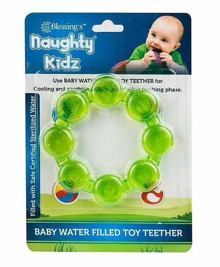 Naughty Kidz Water Filled Silicone Teether - Green