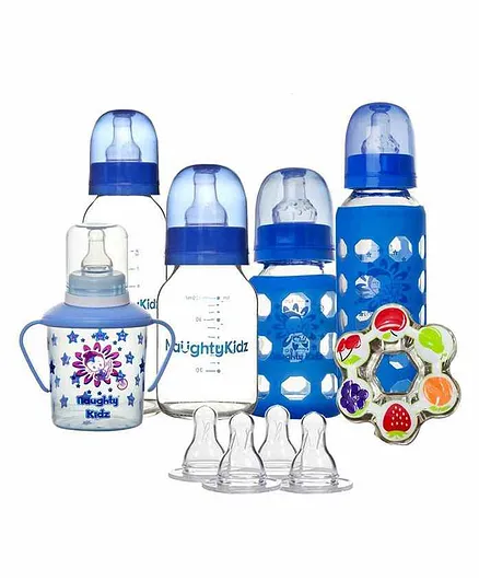 Naughty Kidz Premium Feeding Combo Gift Set of 6 - Blue