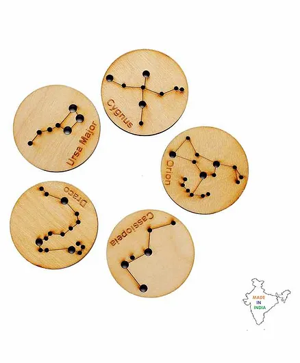 Toyroom Little Star Gazers Wooden Constellation Coins - 5 Pieces