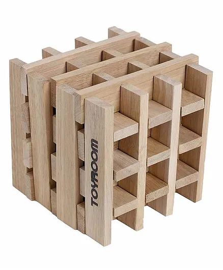 Toyroom Wooden Building Block Set - 50 Pieces