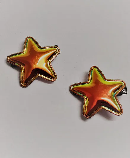 Kid-O-World Glossy Star Hair Clip - Golden