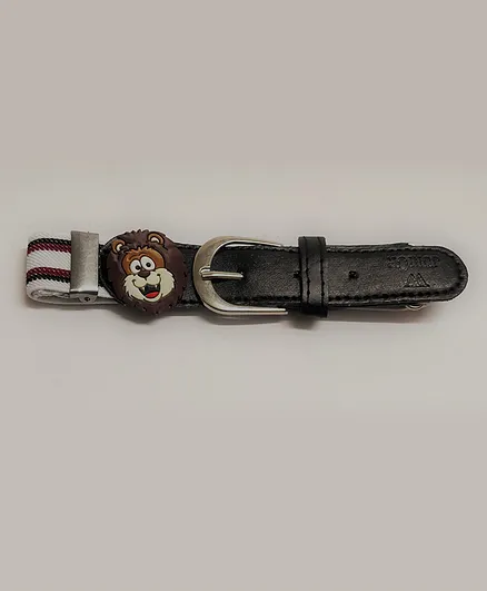 Kid-O-World Stretchable BeKid-O-World Animal Patch Detailing Stretchable Belt - White