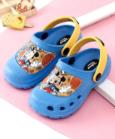 Cute Walk by Babyhug Clogs Mickey Mouse Print - Blue
