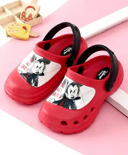 Cute Walk by Babyhug Clog Minnie Mouse Print - Red