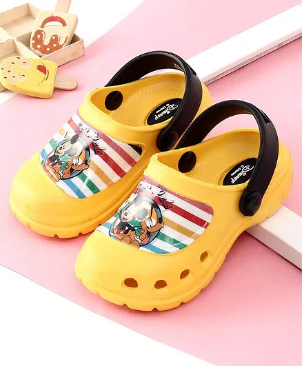 Cute Walk by Babyhug Clog Mickey Mouse Print - Yellow