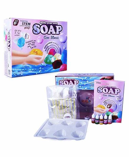 Planet of Toys STEM Make Your Own Soap Gem Stones Activity Kit - Multicolour