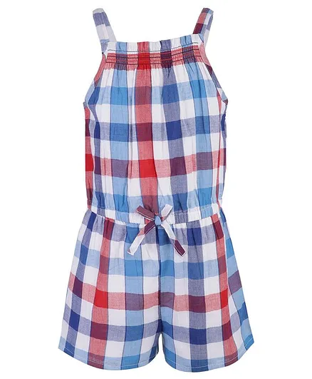 A Little Fable Sleeveless Checked Jumpsuit - Multi Colour