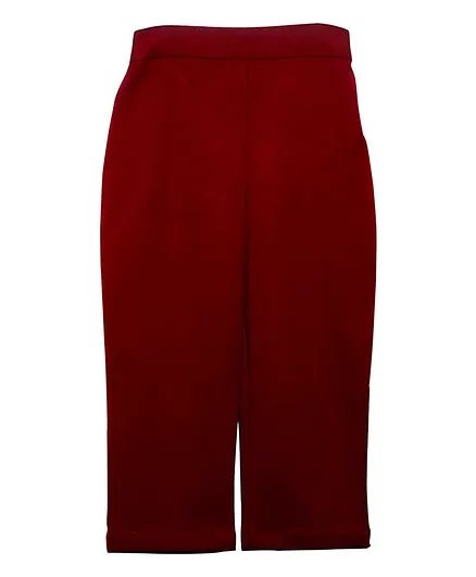 Mish Organic Solid Colour Full Length Pants - Maroon