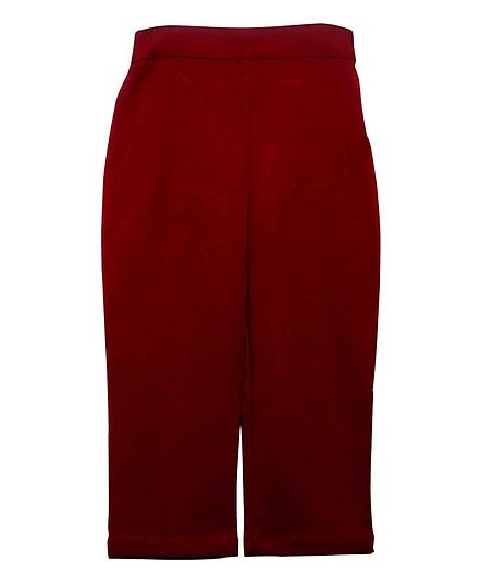 Mish Organic Solid Colour Full Length Pants - Maroon