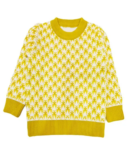 Kookie Kids Full Sleeves Sweater - Yellow