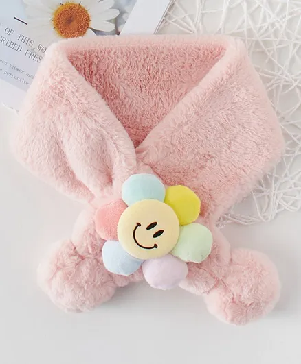 Kookie Kids Muffler Flower Applique - Pink