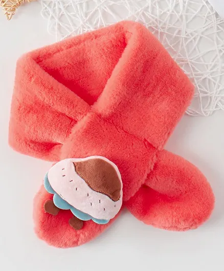 Kookie Kids Woolen Muffler Mushroom Patch - Orange