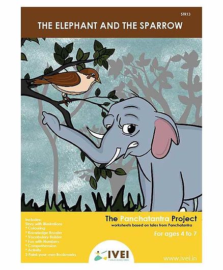 IVEI The Elephant and the Sparrow Activity Book with Bookamarks - English