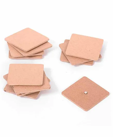IVEI DIY Square Magnets Set of 20 - Brown