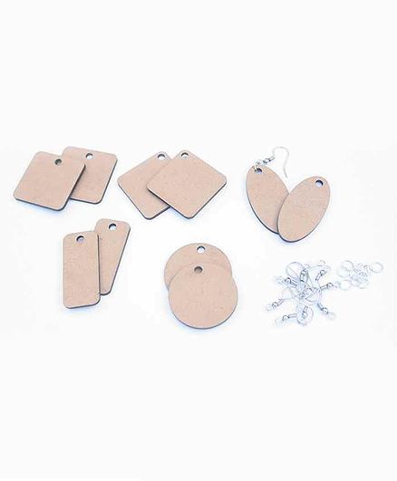 IVEI DIY Earrings Basic Shapes Pack of 5 - Brown