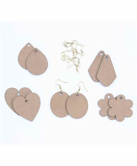 IVEI DIY Earrings Mixed Shapes Brown - 25 Pieces