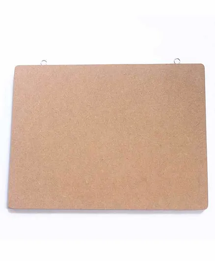 IVEI DIY Rectangular MDF Name Boards Set of 2 - Brown