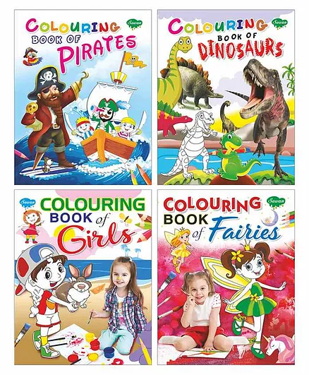 Sawan Coloring Book Set of 4 - English