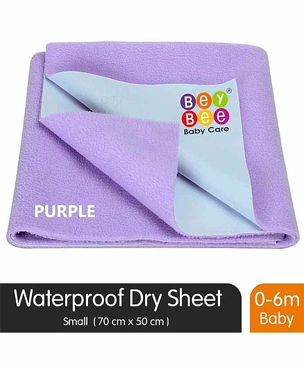 BeyBee Quickly Dry Waterproof Small Size Bed Protector Sheet - Purple