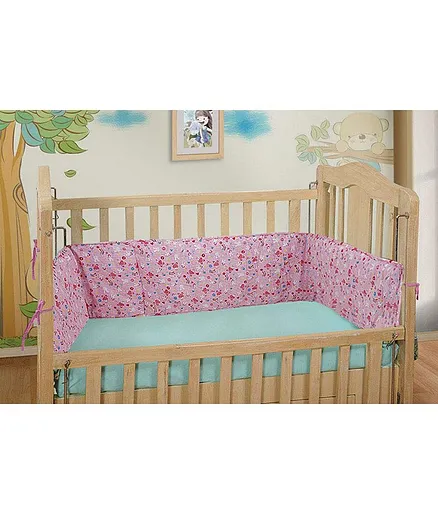 DearJoy Full Cot Bumper Bunny Print - Pink